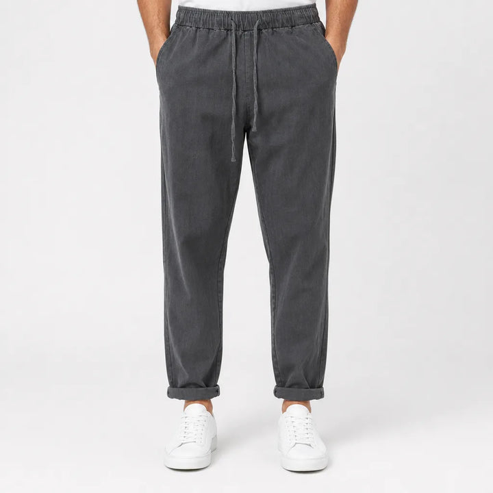 Daichi | Mens Loose Fit Baggy Pants - Color:Gray;Size:S