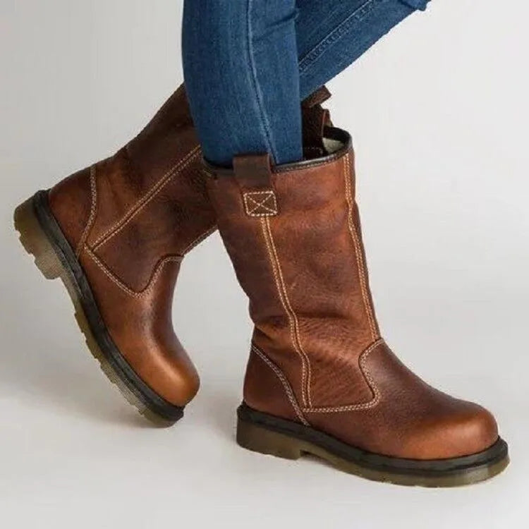 Daniela | Women's Warm-Lined Winter Boots - Color:Brown;Size:35