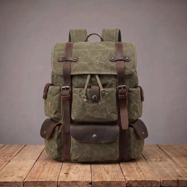 Deacon | Mens Travel Laptop Waterproof Backpack - Color:Green