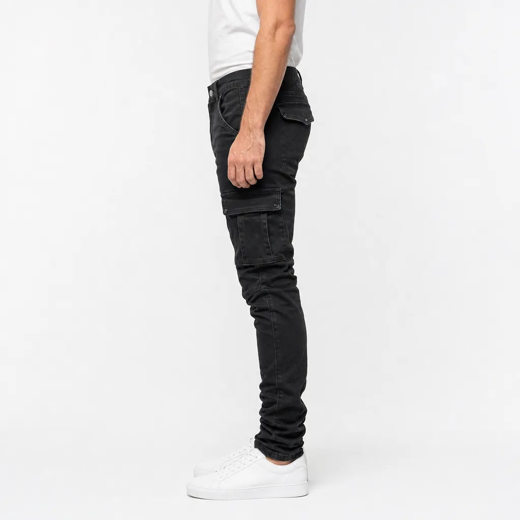 Men's Black Rawlins Skinny Cargo Jeans