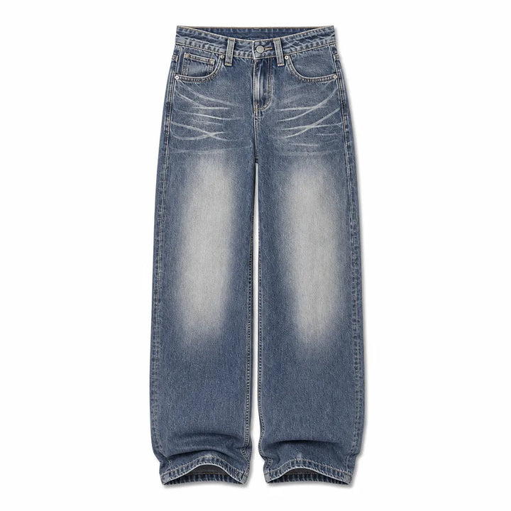 Delaney | Baggy Wide Leg Jeans - Color:Blue;Size:XS