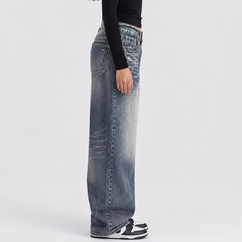 Women's Evelyn Cotton Wide-Leg Jeans
