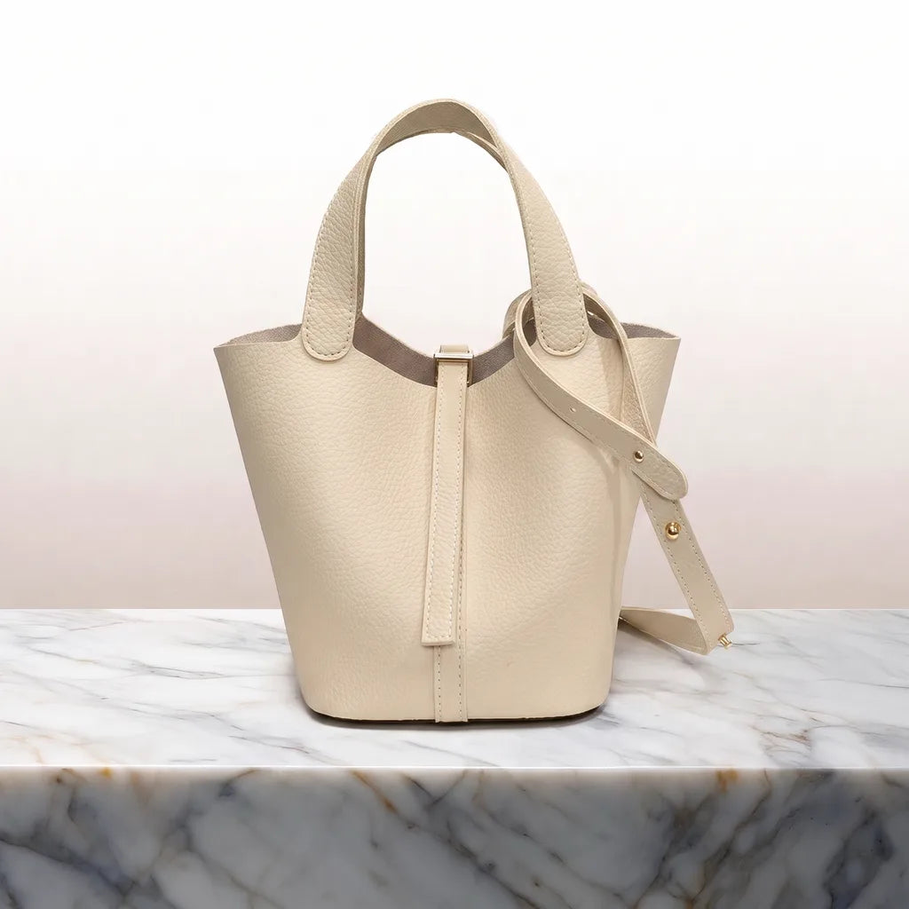 Delaney Top Handle Bag - Color:Beige