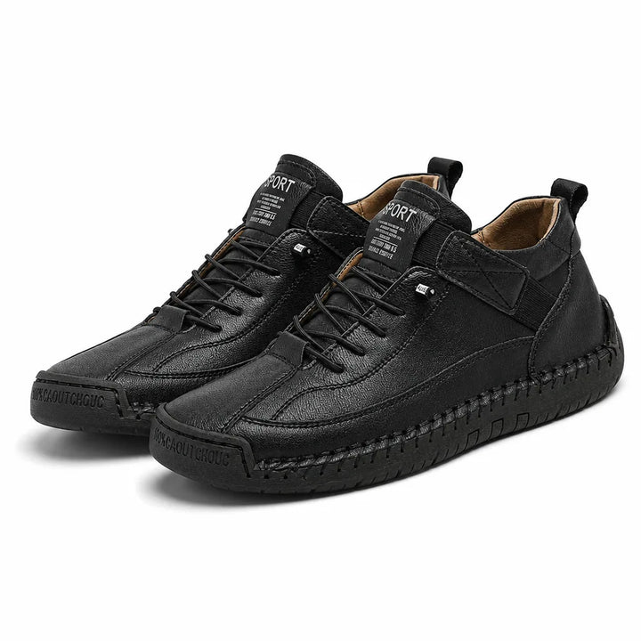 Delphine Hand-Stitched Sneakers - Color:Black;Size:35