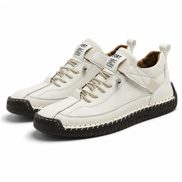 Delphine Hand-Stitched Sneakers - Color:White;Size:35