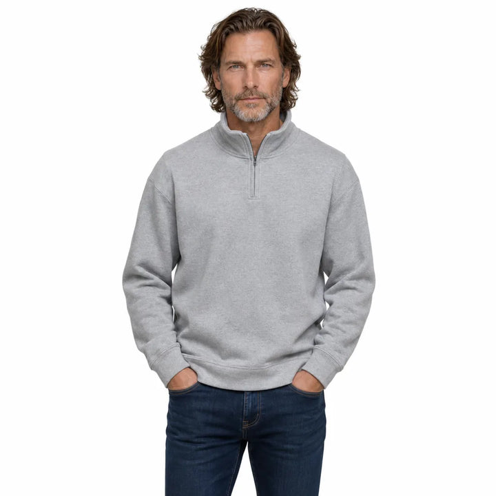 Men's Gray Phillips Fleece Half-Zip Sweatshirt