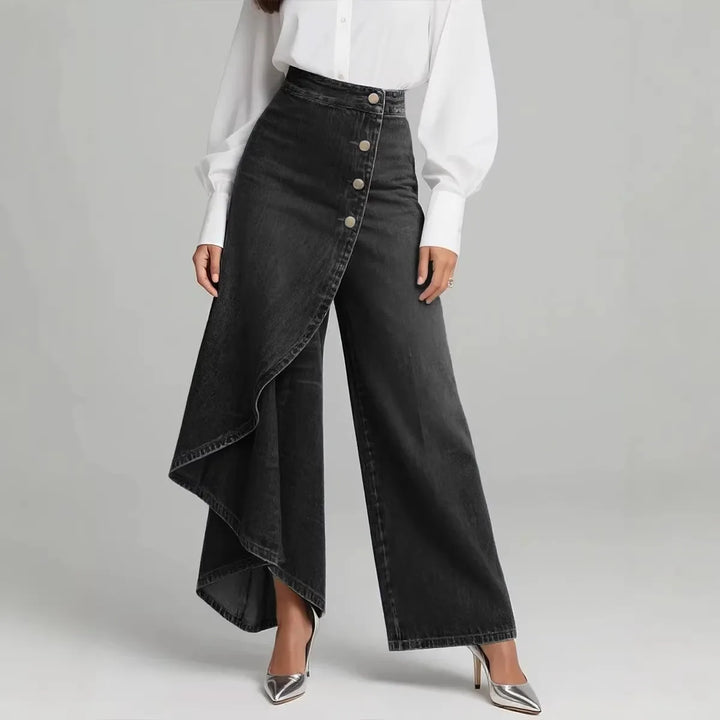 Destiny | Women's Denim Wrap Jeans - Color:Black;Size:XS