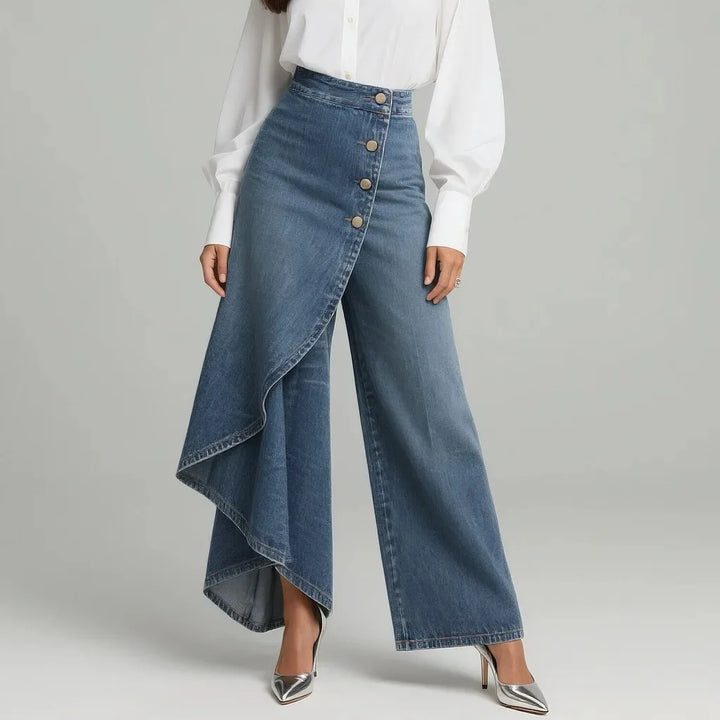 Destiny | Women's Denim Wrap Jeans - Color:Light Blue;Size:XS