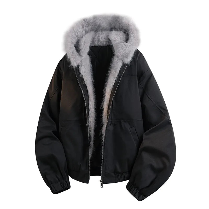 Devlin | Women's Hooded Padded Bomber Jacket - Color:Black;Size:XS
