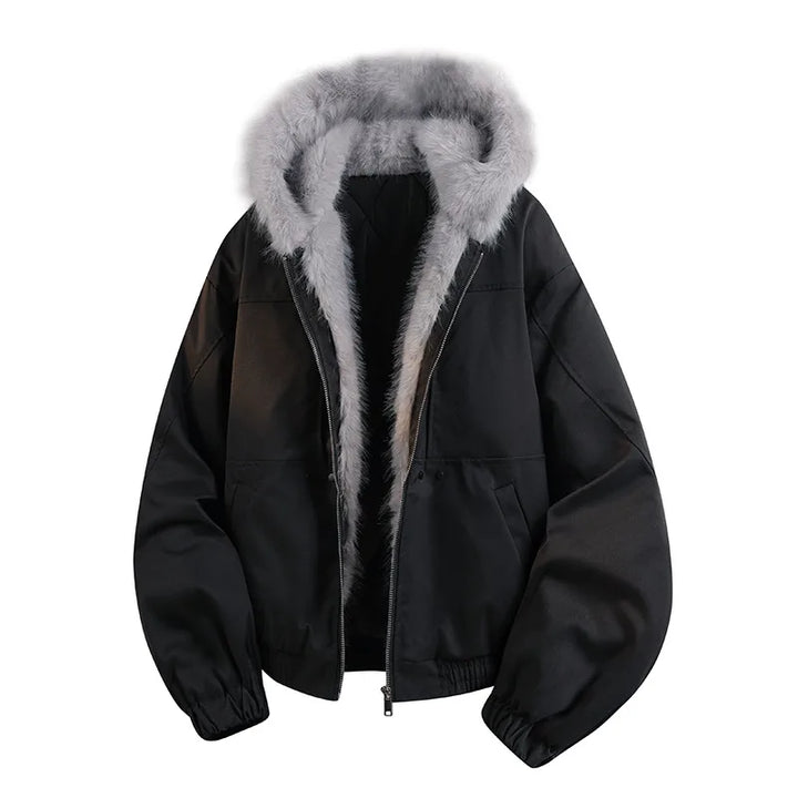 Devlin | Women's Hooded Padded Bomber Jacket - Color:Black;Size:XS