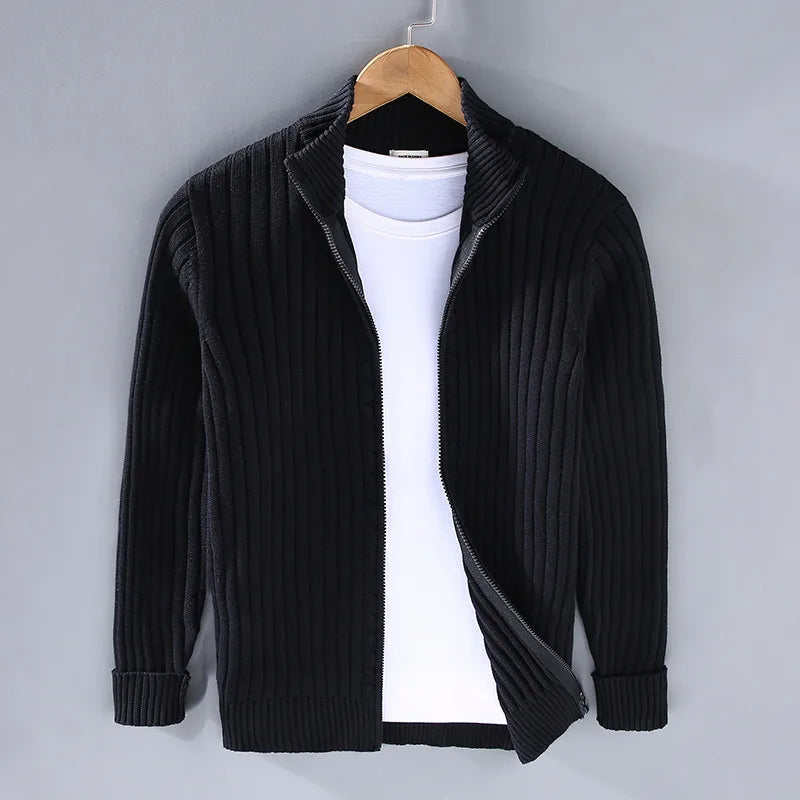 Dexter | Men's Cardigan - Color:Black;Size:S