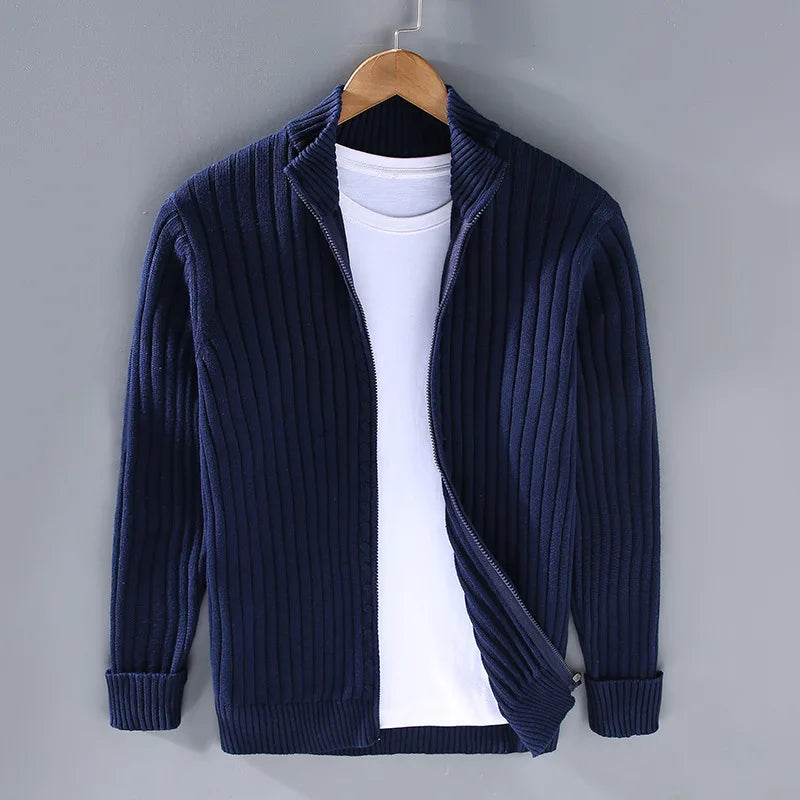 Dexter | Men's Cardigan - Color:Blue;Size:S