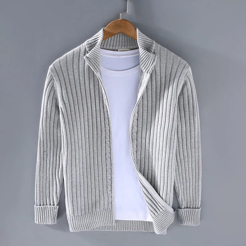 Dexter | Men's Cardigan - Color:Light Gray;Size:S