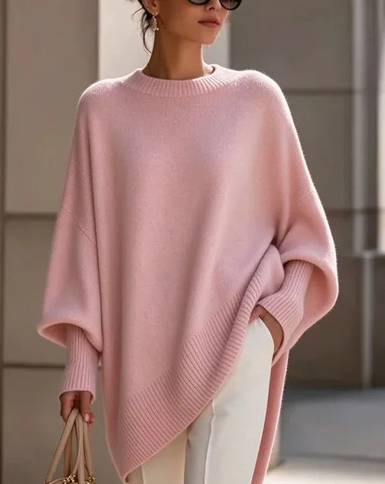 Doris | Women's Oversized Winter Sweater  - Color:Pink;Size:XS
