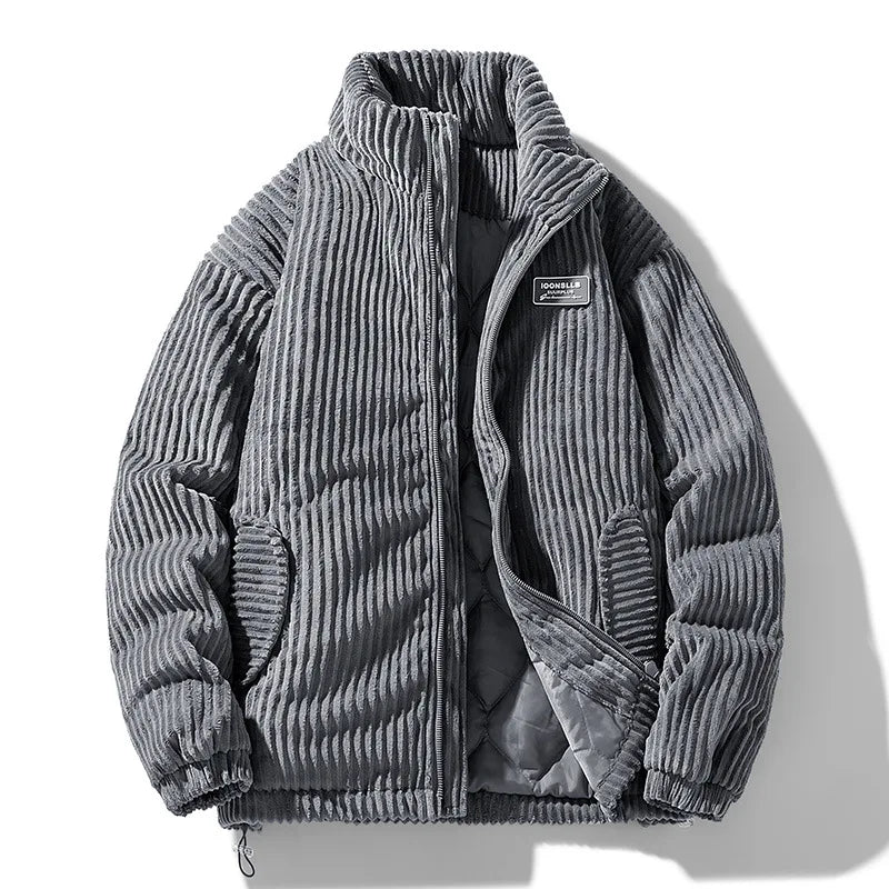Douglas Corduroy Padded Jacket - Gray