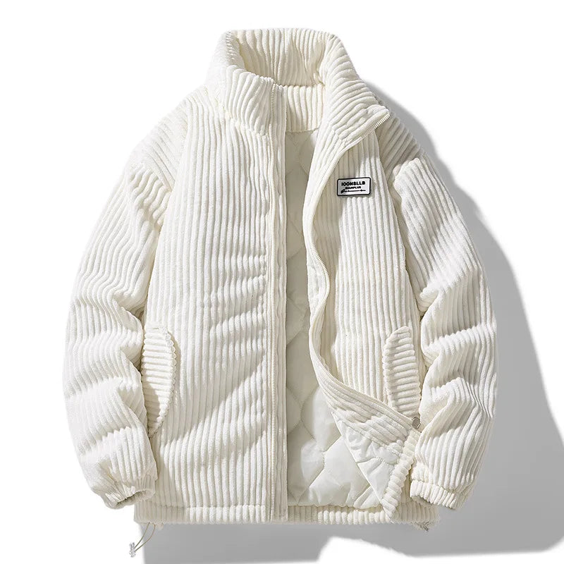 Douglas Corduroy Padded Jacket - White