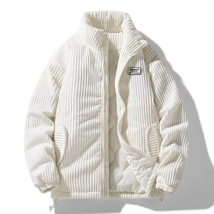 Douglas Corduroy Padded Jacket - White