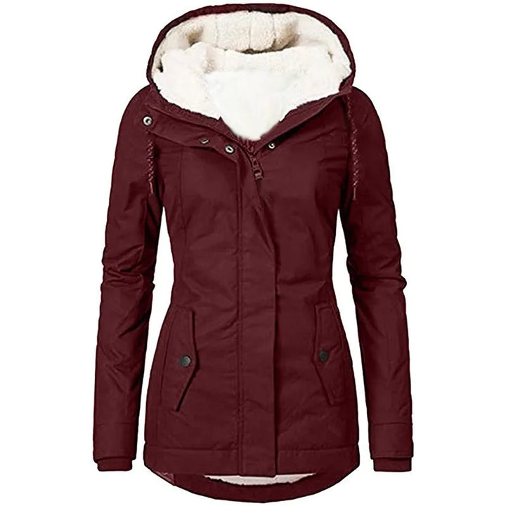 Eden | Women's Winter Coat - Color:Red Wine;Size:XS