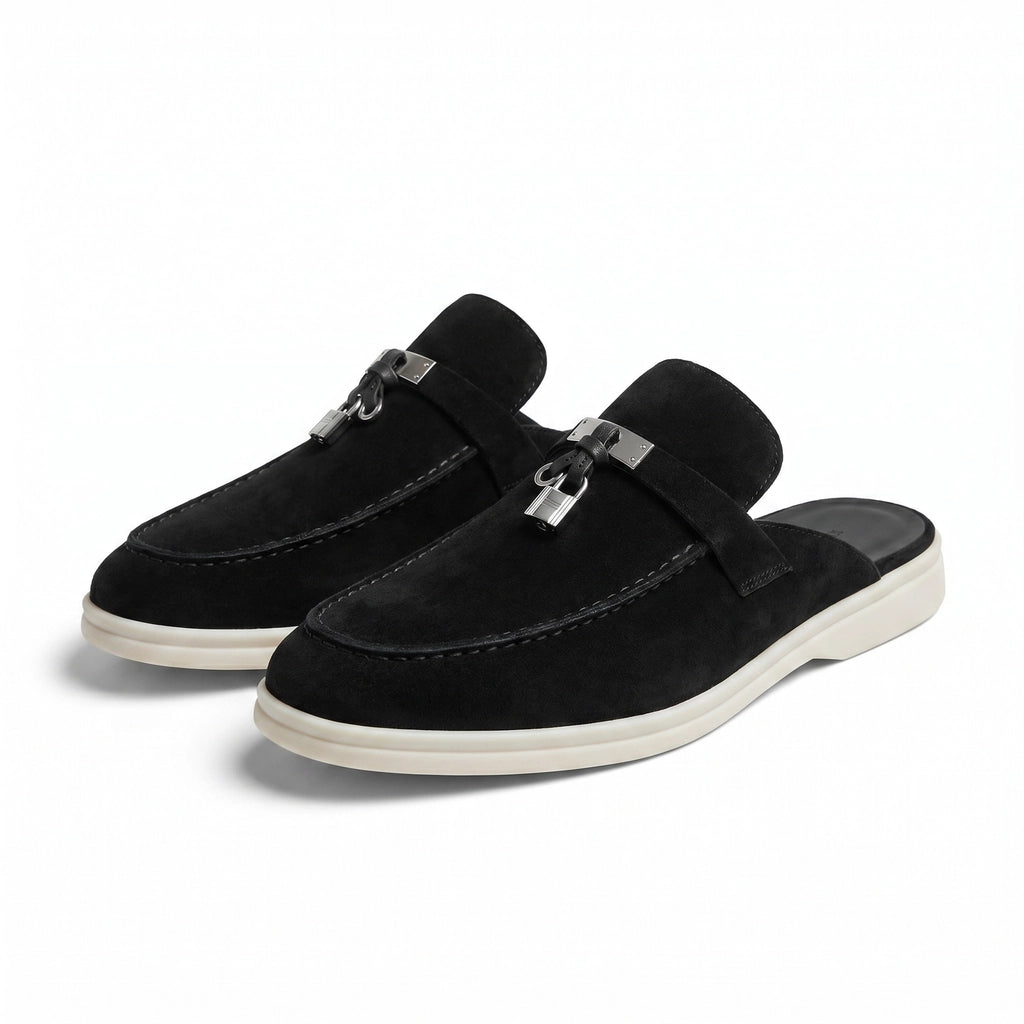 Edward Mule Slides - Color:Black;Size:36