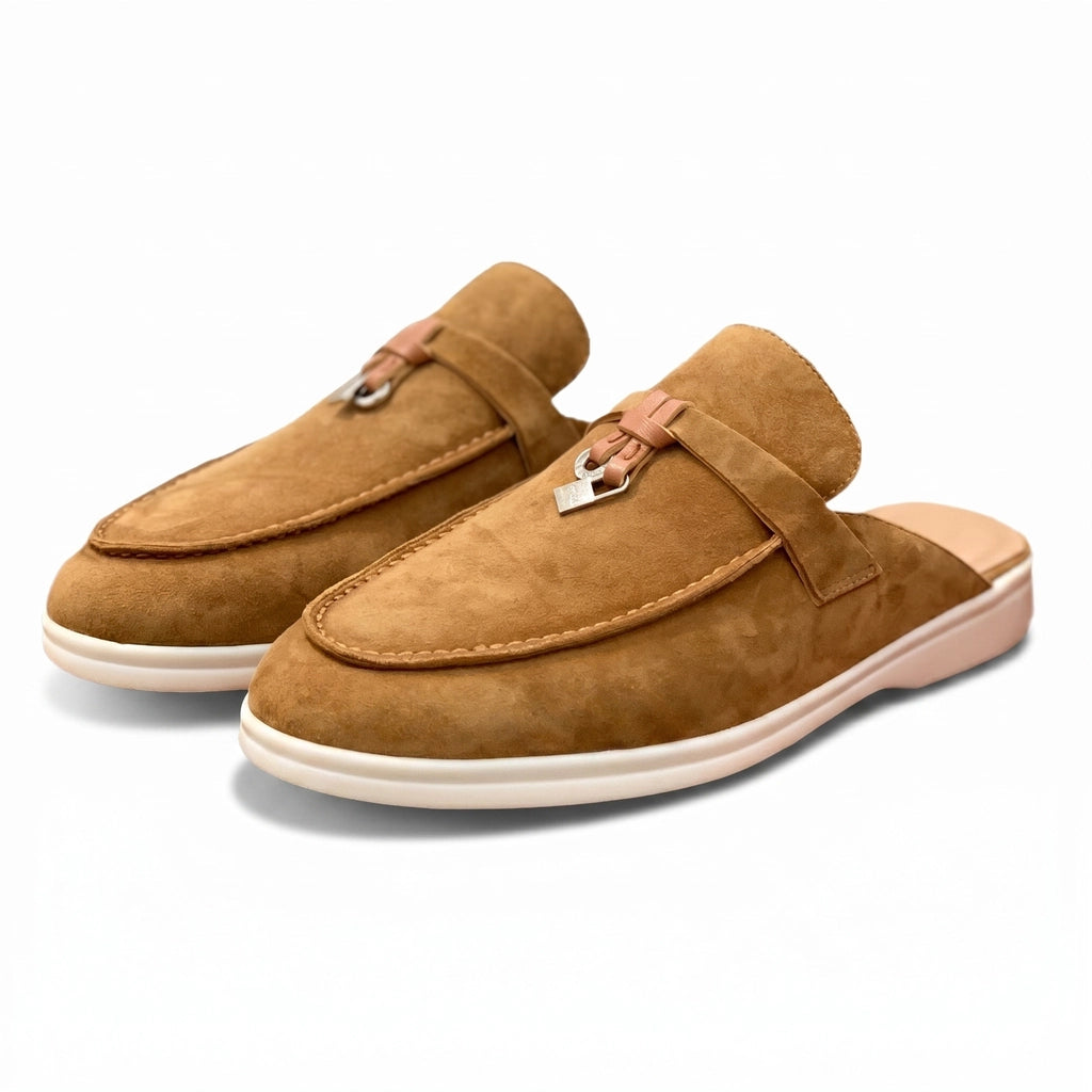 Edward Mule Slides - Color:Brown;Size:36