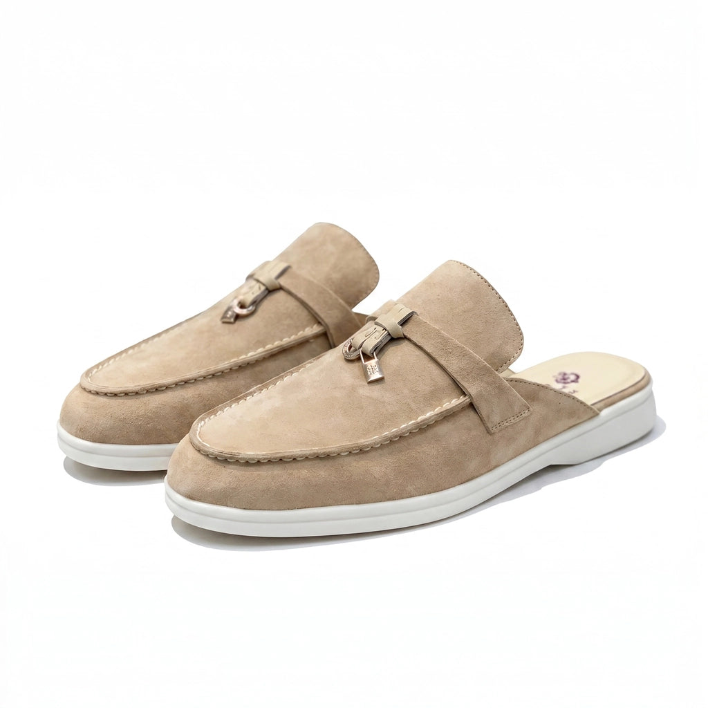 Edward Mule Slides - Color:Camel;Size:36