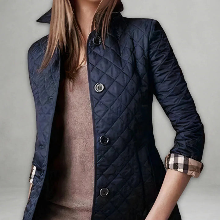 Eisley | Women's Fall Puffer Jacket - Navy Blue