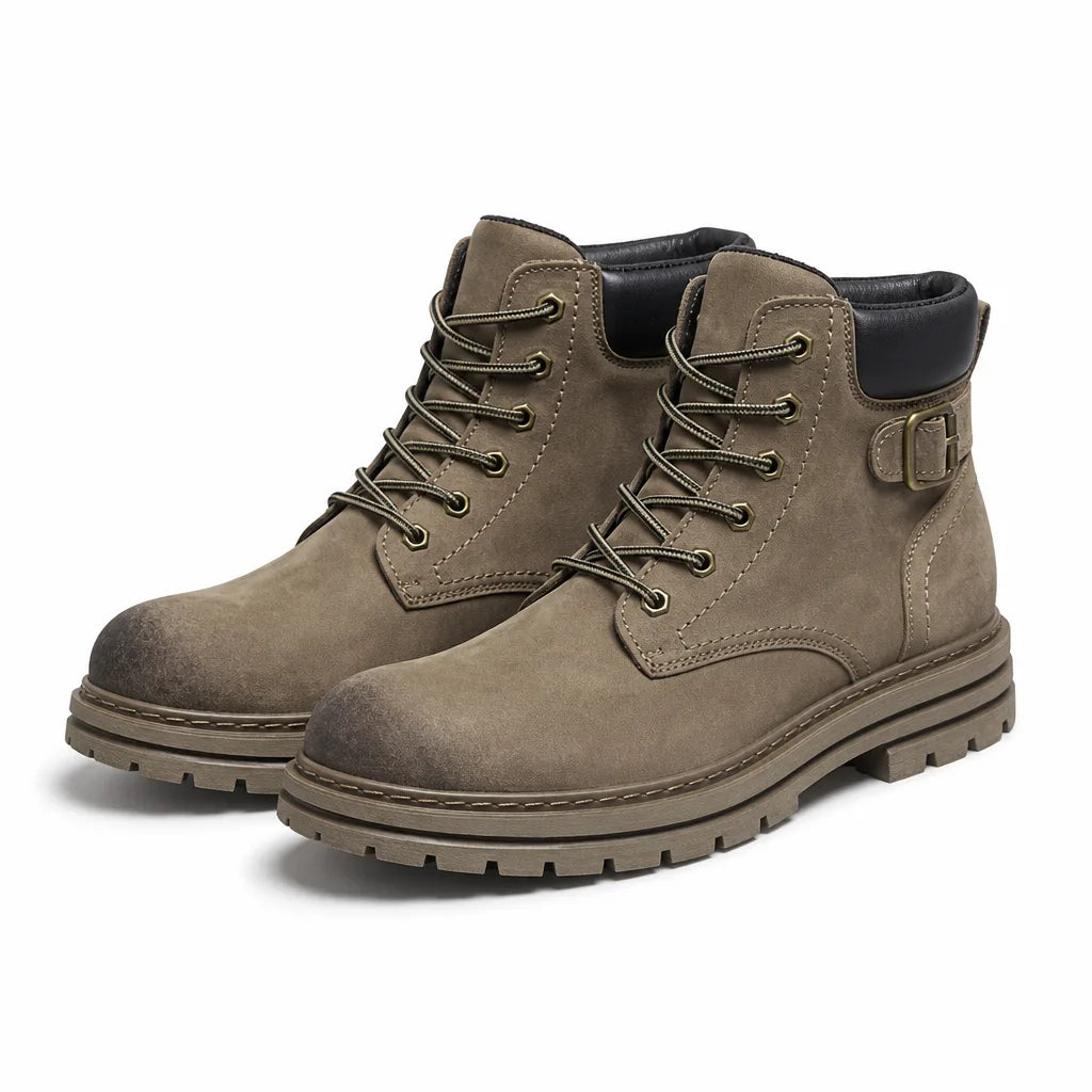 Eldric Leather Boots  - Color:Gray;Size:39