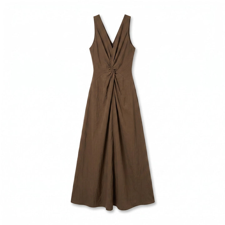 Eleanor Halter Maxi Dress - Color:Brown;Size:XS