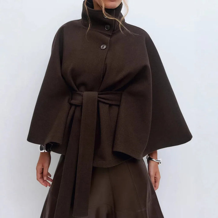 Eliza | Women's Belted Coat  - Color:Brown;Size:XS