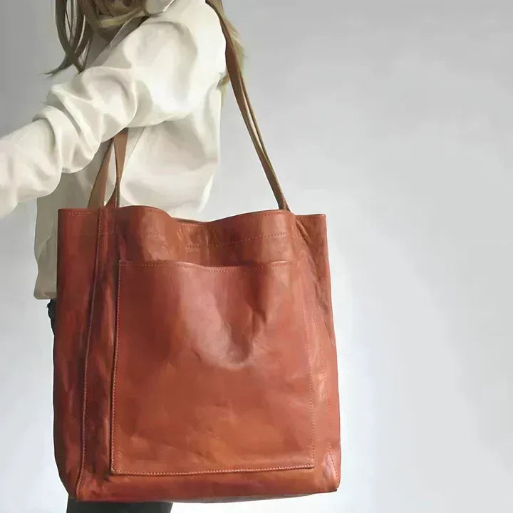 Eliza | Women's Classic Spacious Tote Bag   - Color:Brown