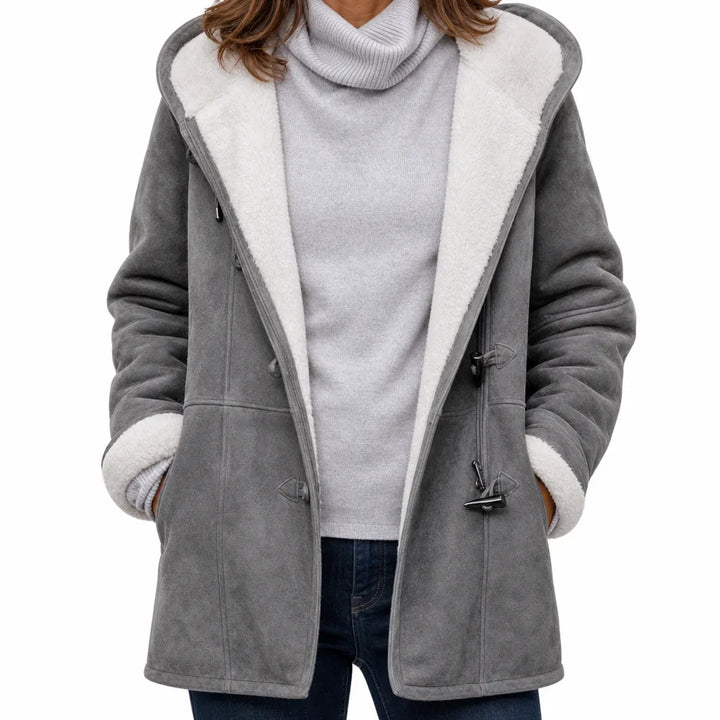 Ella Duffle Coat - Color:Gray;Size:XS