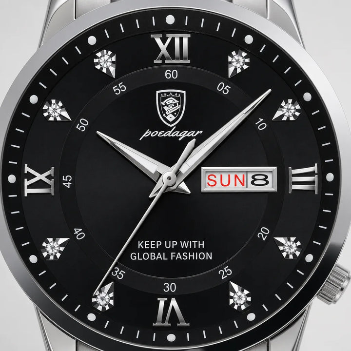 Men's Black Isabella Luminous Quartz Watch