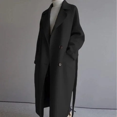 Elouise | Women's Trench Coat - Color:Black;Size:XS