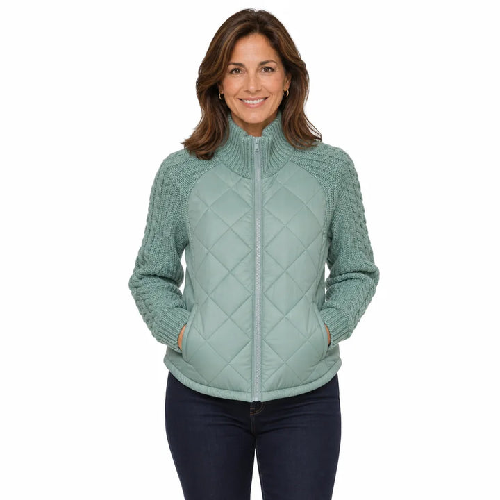 Women's Green Lawson Zip Padded Jacket