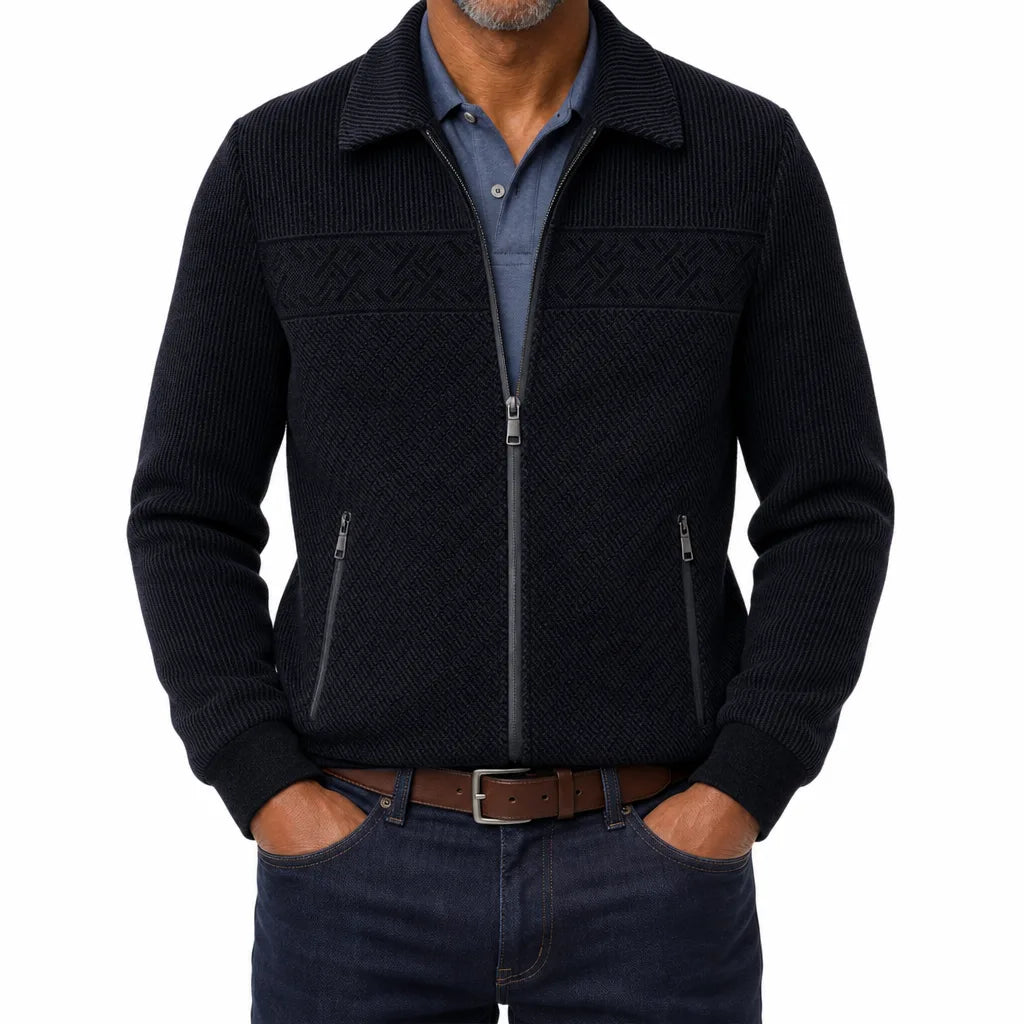 Emerson | Quilted Jacket - Color:Blue;Size:S