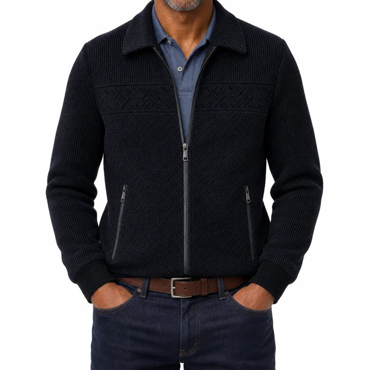Emerson | Quilted Jacket - Color:Blue;Size:S