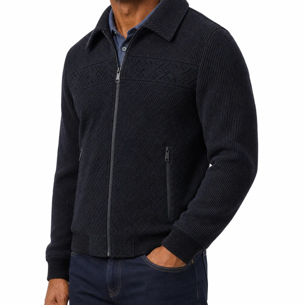 Men's Blue Black Gabriel Chenille Jacket