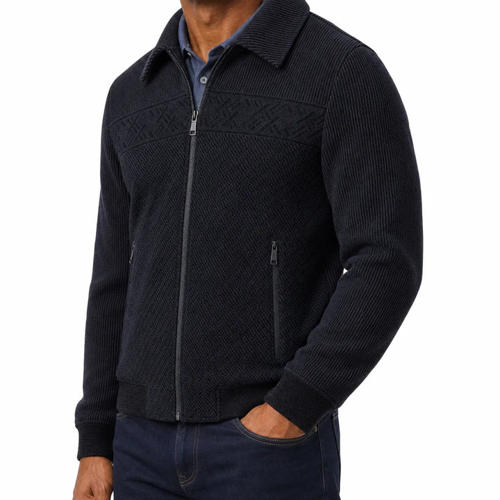 Men's Blue Black Gabriel Chenille Jacket
