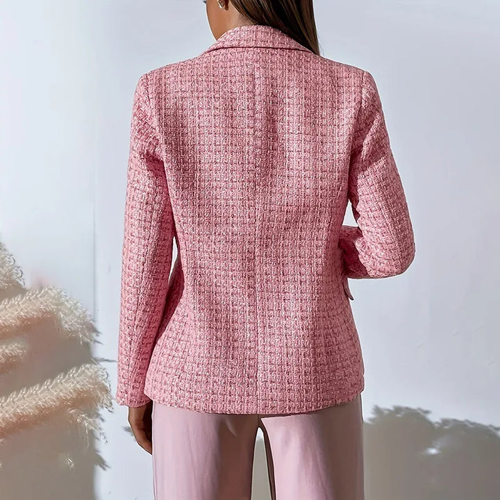 Women's Emmie | Women's Tweed Plaid Double-Breasted Blazer
