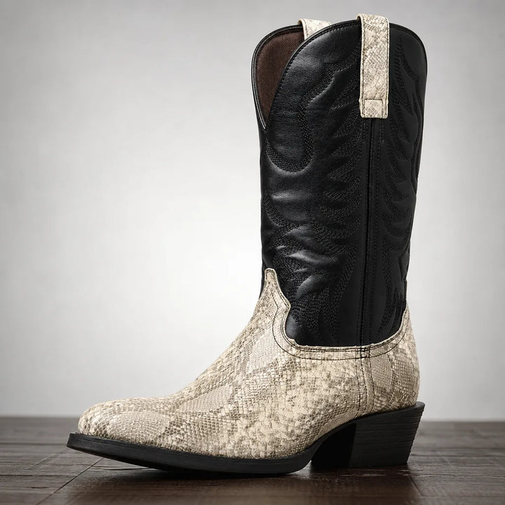 Estes Pointed Western Boots - Color:Black;Size:41