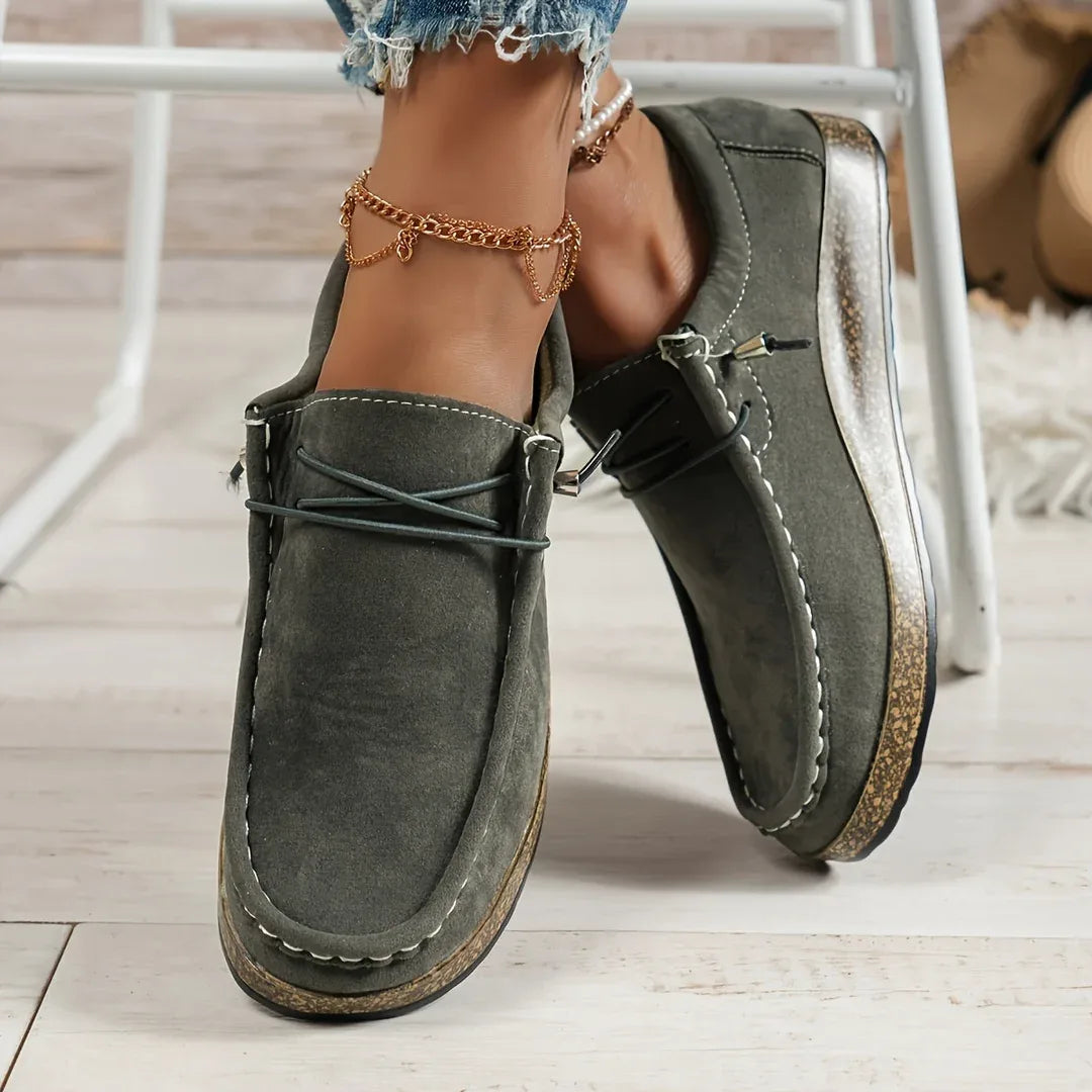 Women's Orthopedic Derby Loafers Green2.webp