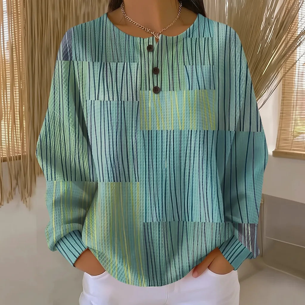 Eve | Women's Artful Sweater - Size:XS;Color:Green