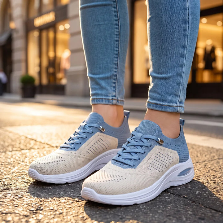 Evelyn Knit Sneakers - Color:Blue;Size:36