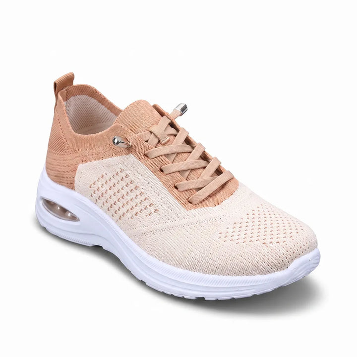 Women's Beige Eve Mesh Sock Sneakers