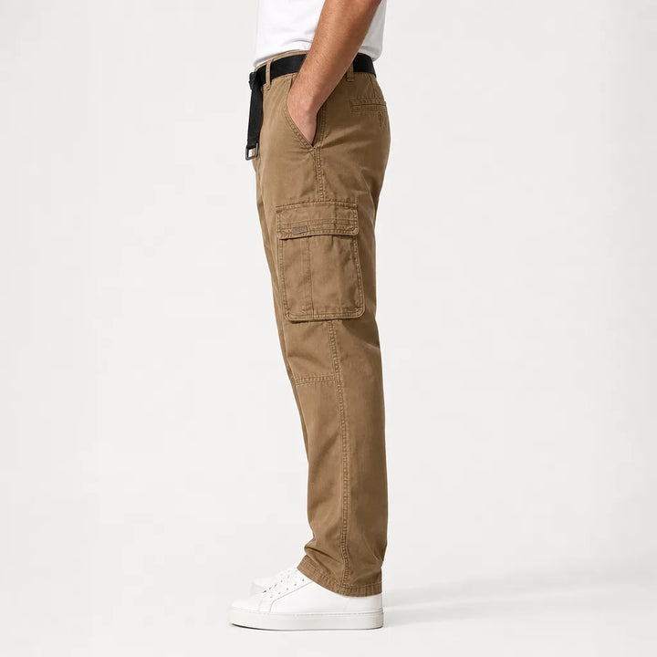 Men's Beige Whittaker Cotton Cargo Pants