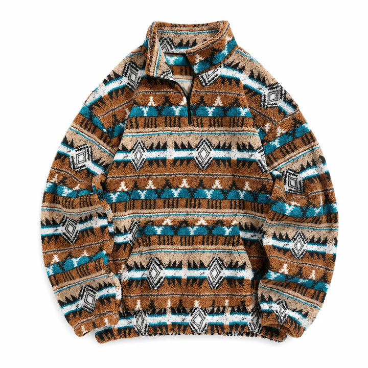 Men's Camel Alex | Men's Western Knit Quarter-Zip Sweater -No match (Copy)
