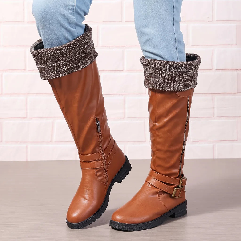 Faiza | Women's Waterproof Winter Boots  - Color:Brown;Size:35