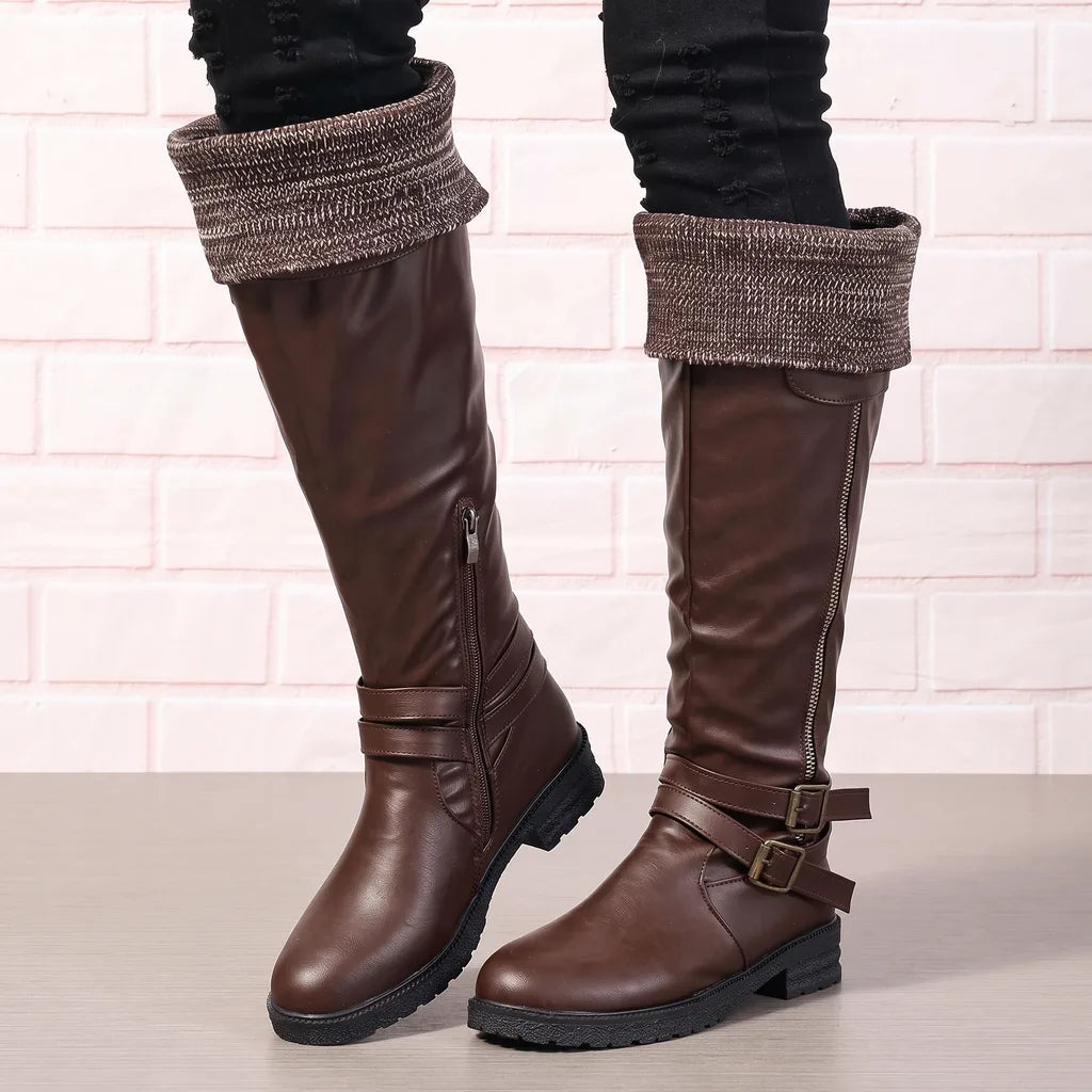 Faiza | Women's Waterproof Winter Boots  - Color:Dark Brown;Size:35