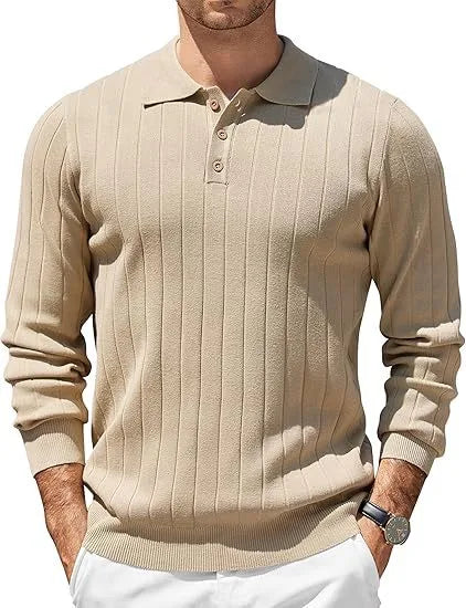 Finch | Men's Ribbed Knit Sweater  - Size:XS;Color:Apricot
