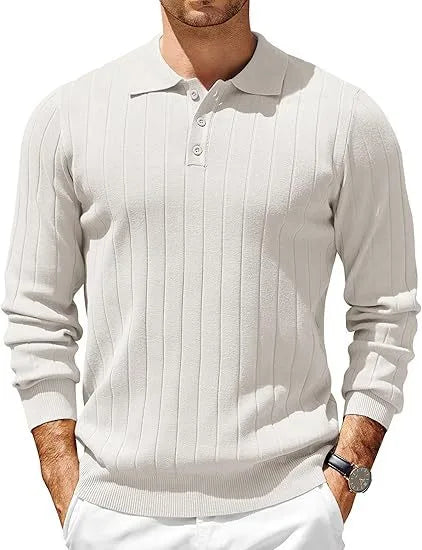 Finch | Men's Ribbed Knit Sweater  - Size:XS;Color:White